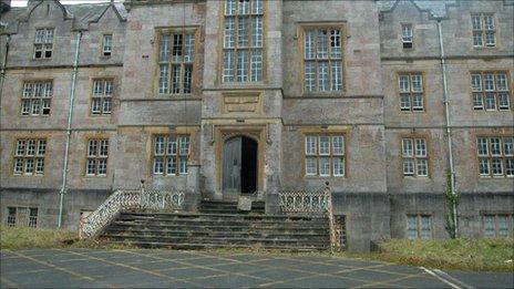 The former North Wales Hospital in Denbigh