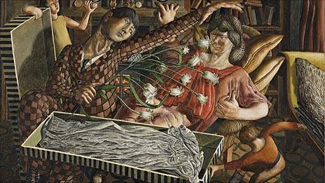 Hilda and I at Pond Street by Stanley Spencer