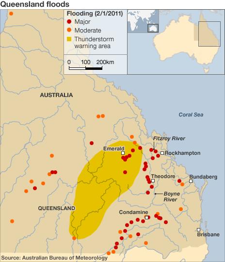 Map of Queensland