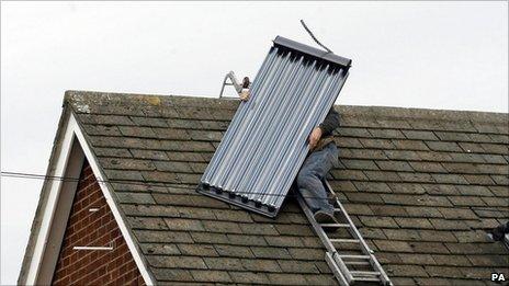 Solar panel installation