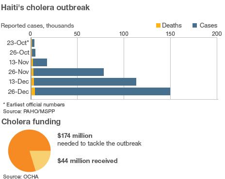 Charts on the cholera outbreak