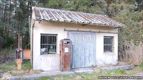 A long shut down filling station in the Highlands. Pic: Andrew Puls/Highland Council Historic Environment Record