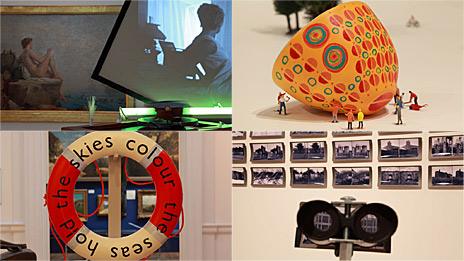 Northern Art Prize shortlisted artists (clockwise from top left): Haroon Mirza, Lubaina Himid, David Jacques, Alec Finlay