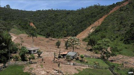 Farm near Nova Friburgo on 21 January, 2011