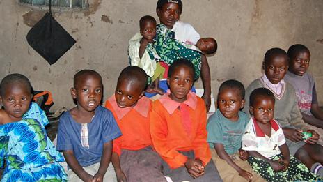 Gladys Bulinya with five of her six sets of twins