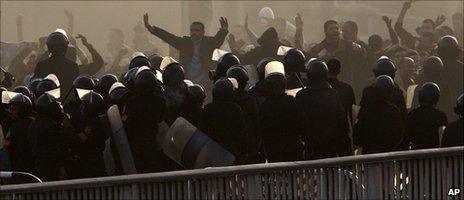 Protesters in Cairo, 28 February 2011