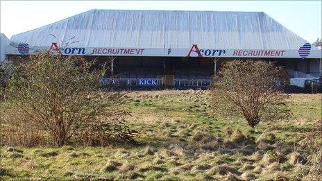 The West Stand at Swansea's old Vetch football ground