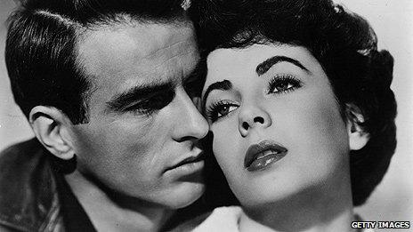 Elizabeth Taylor and Montgomery Clift in A Place in the Sun