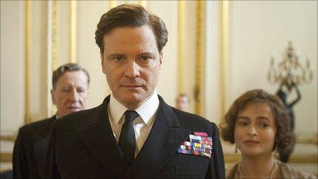 Colin Firth in a scene from The King's Speech