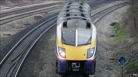 Trên cwmni First Great Western train