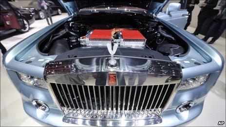 The engine of new Rolls-Royce 120EX fully electric powered Phantom