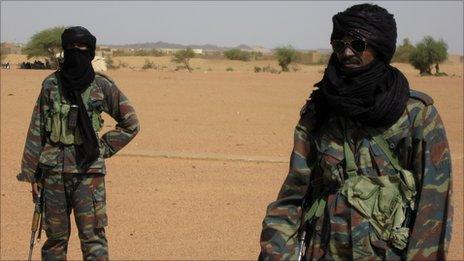 Tuareg in the Malian army in the northern city of Kidal