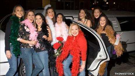 Group of girls on a hen party