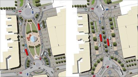 Alternative plans for Frideswide Square