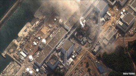 Aerial view of Fukushima Daiichi's reactor 3