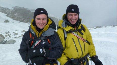 Richard and Malcolm Walker training in the Alps for their Everest challenge