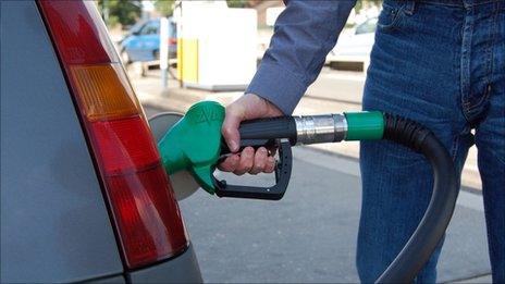 Man filling petrol