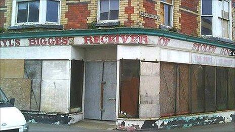 Rhyl shop sign