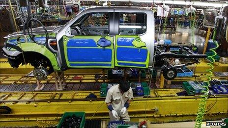 Ford truck manufacturing plant located in Rayong province in Thailand