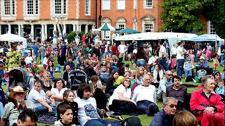 Bracknell South Hill Park arts centre during the BBC's Big Day Out in 2008