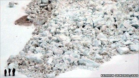 Avalanche debris in northern Cairngorms. Picture courtesy of Kathryn Grindrod/SAIS