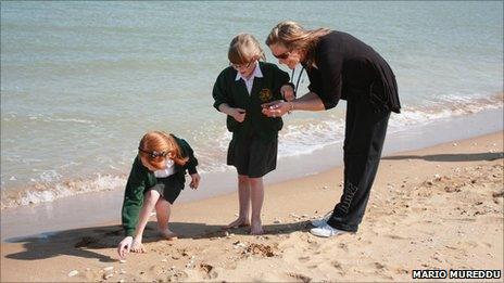 School children at Joss Bay