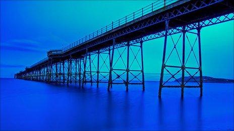 The Queen's Pier in Ramsey by Ray Collister