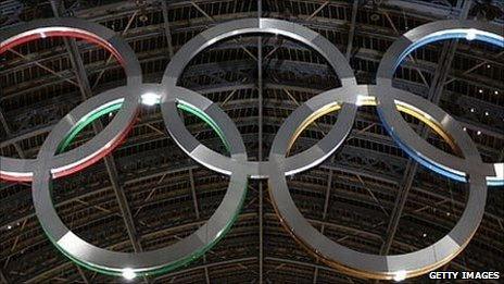 The Olympic Rings at St Pancras International Station