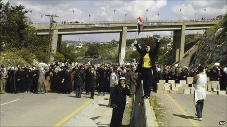 Anti-government demonstration in Banias, Syria, 13 April