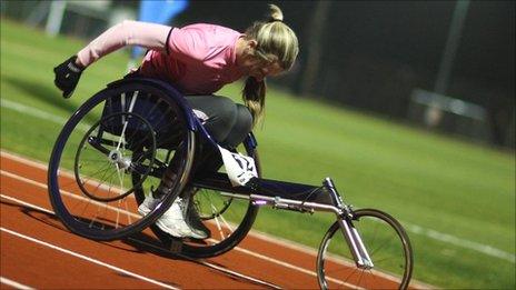 Mel Nicholls, wheelchair racer