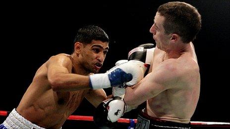 Amir Khan (left) and Paul McCloskey