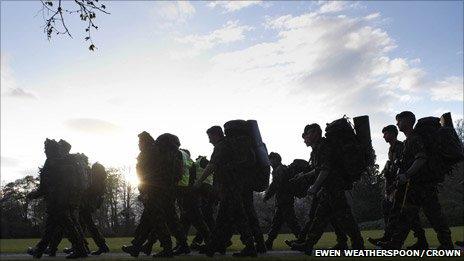 Reservists leave Culloden House. Pic: Ewen Weatherspoon/Crown copyright