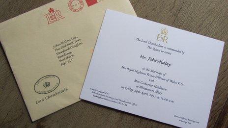 Royal wedding invite
