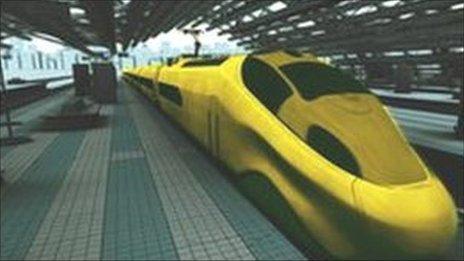 Concept image of high-speed train