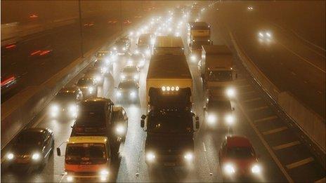 Cars on the M25