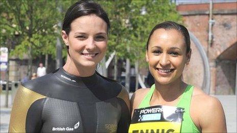 Keri-Anne Payne (left) and Jessica Ennis (right)