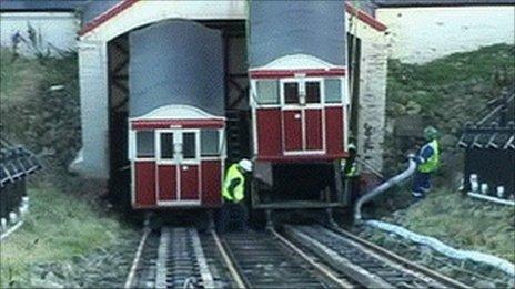 Saltburn cliff lift carriages