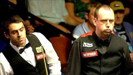 Ronnie O'Sullivan and Mark Williams