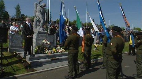 Dissident republican group, the Real IRA, stage a rally in Londonderry