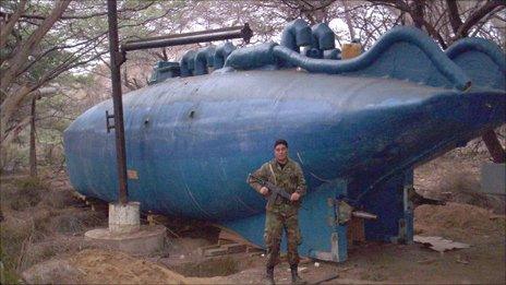 Submarine, seized by Colombian forces