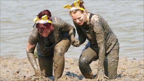 Competitors in the 2011 Maldon Mud Race