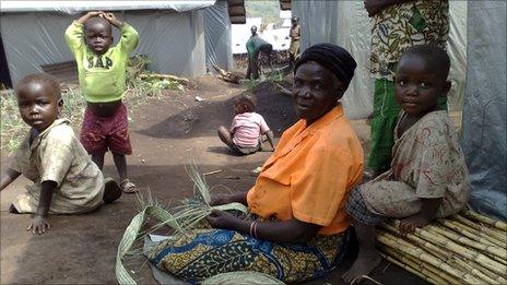 Displaced people in Bukiringi camp