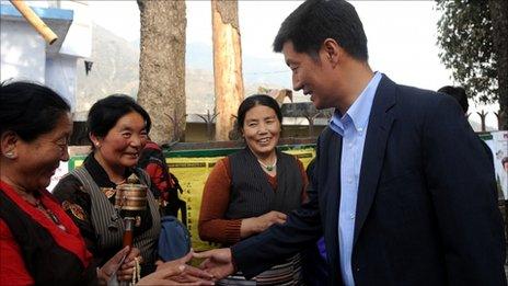 Lobsang Sangay in Dharamsala on 18 March 2011