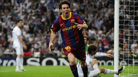 Barcelona goalscorer Lionel Messi