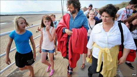 Michel Sheen on Aberavon sea front