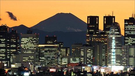 Tokyo and Mount Fuji