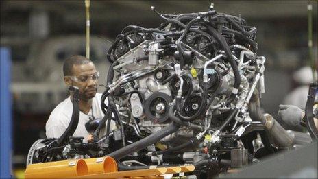 Worker at a Chrysler factory in Detroit