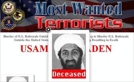 FBI's Most Wanted website (2 May 2011)