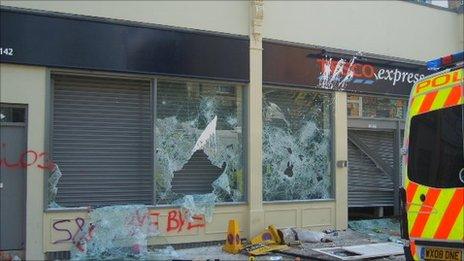 Damaged Tesco store