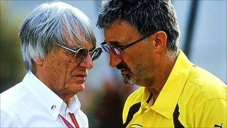 Bernie Ecclestone and Eddie Jordan